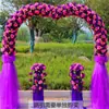 Arco de flores de seda para boda soporte para flores arreglo de boda puerta de flores inauguración de tienda arco de flores para celebración corona de actividad de celebración puerta de la felicidad
