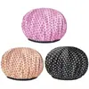 Gorro de ducha impermeable para mujer, elegante y atractivo, adecuado para usar en la ducha y la cocina, a prueba de aceite, de doble capa, engrosado, para uso doméstico