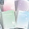 Cuaderno de Bobina Estilo Ins de Aspecto Elevado Cuaderno de Línea Horizontal Bloc de Notas para Chica Estudiante Cuaderno Engrosado