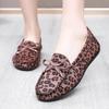 2025 Nueva Moda Combinable Estampado Leopardo Zapatos de Guisante Suela Blanda Superficie Suave Slip-on Zapatos de Mamá Ligeros Cómodos Zapatos Casuales