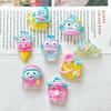 Pez payaso de playa luminoso de dibujos animados explosivos accesorios de resina funda de teléfono DIY pegamento de crema cargador carcasa protectora cabello