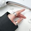 Anillo de plata s925 para mujer, estilo coreano, moderno, sencillo, esmaltado, con anillo abierto y giratorio J7036