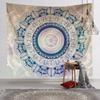 Tapiz de mandala nórdico con fondo de yoga, tela decorativa para pared, tapiz mural con impresión digital