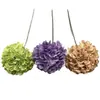 Flor de Hortensia Coreana Caramelo Flor Falsa Arreglo Floral Decoración Guía de Camino de Boda Arte Floral Decorativo Ramo de Hortensias Artificiales