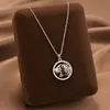 Comercio Exterior de Amazon Venta Caliente Collar de Acero de Titanio Temperamento Femenino Circonita Microincrustada Personalidad Cadena para Clavícula de Alto Sentido Colección Joyería