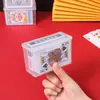 Caixa de armazenamento de cartas transparente com tampa flip-top, caixa de armazenamento de cartas de pôquer, carta do Ultraman, cartão de identificação, organizador de plástico para classificar cartões de visita