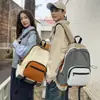 Estilo K de Mochila Ligera de Nicho, Gran Capacidad, Combinación de Colores, Bolso Escolar de Estudiante de Moda, Bolso Casual Repelente al Agua para Pareja