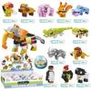 Gashapon Dinossauro Infantil Dinossauro Inteligente Dividido Brinquedo Único Animal Carro Gashapon Natal Pequeno Presente