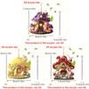 Colgante Pequeño de Acrílico 2D Casa de Conejo Hongo Nuevo de Pascua Transfronterizo Colgante Decorativo para Interior de Coche Mochila