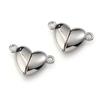 Cierre Magnético en Forma de Corazón de Acero Inoxidable Accesorios de Joyería de Acero Titanio DIY Pulsera para Pareja Collar Colgante en Forma de Corazón de Durazno Colgante de Joyería
