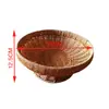 Bandeja de Chá e Porta-Copo de Chá Estilo Japonês, Trançado de Rattan Sintético, Bandeja Simples para Pão e Doces de Restaurante, Bandeja de Armazenamento Doméstico de Cozinha