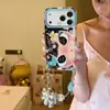 Diseño de chica anime con pantalla horizontal láser, adecuado para iPhone 18 Pro Max, funda para teléfono Apple 17, funda de cobertura total 15, 16 con cordón