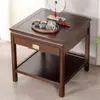 Nova Mesa de Centro de Madeira Maciça Estilo Chinês, Mesa Lateral de Sofá, Mesa de Canto, Mesa Quadrada Pequena, Gabinete Lateral, Mesa de Chá, Mesa de Chá para Sala de Estar, Suporte para Flores, Suporte para Aquário
