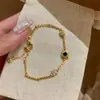 Pulseira de Trevo de Quatro Folhas Torcido Macio Esmalte Brilhante Popular do Xiaohongshu Pulseira Exquisita de Luxo Leve Dropshipping