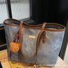 Bolsa Casual de Gran Capacidad para Mujer 2024 Nueva Bolsa de Lona Versátil Bolsa de Hombro para Clase/Trabajo Bolso Tote de Alta Gama