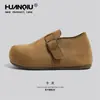 Zapatos Birkenstock de Suela Gruesa Éxito Mundial para Mujer 2025 Nuevo Estilo Otoño que Aumentan la Altura Mocasines sin Cordones para Uso en Exteriores