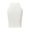 Camisola de Punto Elegante Blanca de Verano 2026 Nuevo Estilo Inspirada en Chanel Lujo Ligero Cuello Redondo Sin Mangas Cortas Ajustada para Mujer