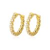 Pendientes de Tuerca Torcidos de Diamante de Plata Esterlina S925 Nueva Europea y Americana Moda Transfronteriza Estilo Lujo Accesible Joyería de Plata para Niñas