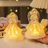 Transfronteiriço Novo LED Luminoso Anjinho Plástico Imitação Cristal Anjo Enfeites Decoração de Natal Anjo Luz Noturna