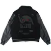 Uniformes de Béisbol de Primavera y Otoño para Hombres y Mujeres Chaquetas Retro de la Alta Calle Americana Tendencia Ins Tops y Chaquetas Casuales Holgados de Manga Larga