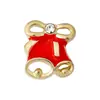 Venta al por mayor de fábrica joyería de aleación para arte de uñas parche de uñas copo de nieve diamante campana serie navideña pegatina para uñas