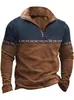 Nuevo suéter casual de moda para hombre con cremallera a la mitad, estampado digital 3D, transfronterizo europeo y americano, nuevo de comercio exterior 2024