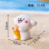 Novo produto criativo de micro paisagem: Cachorrinho branco de desenho animado, ornamento de decoração para casa de bonecas DIY, decoração de mesa de nicho de alta qualidade