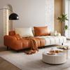Sofá Ins Estilo Cream Tecido de Couro Arranhador para Gatos para Sala de Estar de Apartamento Pequeno Nuvens Algodão Doce Moderno Simples Pé Alto Novo Estilo