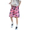 Pantalones cortos de playa para hombre, bañadores finos de verano de secado rápido, pantalones cortos grandes estampados de moda, pantalones de pijama sueltos, pantalones casuales recortados