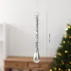 2026 Novo Ornamento de Árvore de Natal de Rena de Floco de Neve Semi-Transparente Prata Pingente de Presente de Natal Acrílico