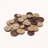 Botões Naturais de Coco Estoque Atacado Botões de Dois Furos Quatro Furos Botões de Casca de Coco DIY Botões Decorativos Artesanais para Crianças