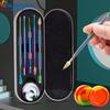 Herramientas de Manicura de Acero Inoxidable Removedor de Uñas Planificador Acero Empujador Cuchara de Pasta Juego de 5 Piezas Cuchara para Aceite de Tabaco Juego de Caja de Hierro Cuchara para Pipa Silicona