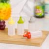 Caja de Condimentos Hogar Transparente Botella de Salsa Botella para Exprimir Botella para Tomate y Ensalada Botella para Condimentos Tarro de Condimentos de Cocina Botella de Plástico PE