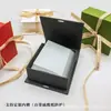 Caja de Regalo para Joyería con Tapa abatible, Personalizable con Impresión de Logo, Caja con Forma de Libro de Aspecto de Alta Gama, Empaque de Regalo con Lazo, Caja Pequeña de Almacenamiento
