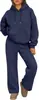 Nuevo conjunto de dos piezas de sudadera con capucha casual y pantalones deportivos de pierna recta, estilo europeo y americano, transfronterizo, para otoño e invierno, en stock