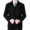 Abrigo para Hombre de Mediana Edad Nuevo de Primavera y Otoño Solapas Abrigo para Hombre de Negocios Suelto Talla Grande Chaqueta Casual para Hombre Top para Hombre