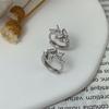 Pendientes de hoja de diamantes s925, pendientes personalizados de plata transfronteriza, pendientes de plata para mujer, pendientes de circonita de lujo
