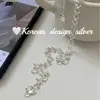 Colar com Design de Nicho, Corrente Estrelada Céu Estrelado Brilhante Estilo Coreano, Prata de Lei S925, Contas Facetadas Vazadas Ovais Emendadas