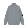 Suéter de Punto para Hombre con Cremallera y Microestampado, Cuello Redondo, Isla Redonda de Cuatro Vías, Piedra Piedra, Versión Correcta Seleccionada Cuidadosamente Transfronteriza