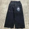 Jeans gráficos JNCO de moda de este año, jeans Y2K hip hop de corte holgado, jeans de pierna ancha Harajuku para hombres y mujeres