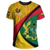Camiseta 2026 África Ghana Moda Impresión 3D Camiseta Casual de Cuello Redondo para Hombre Camiseta Deportiva de Verano de Manga Corta con Cuello Redondo