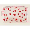 Bolsa cosmética transparente linda con estampado de frutas, bolsa de almacenamiento portátil para mujer, impermeable, bolsa de regalo, estuche, pvc, jalea transparente