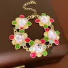 Collar Vintage de Resina Incrustada con Diamantes y Ensamblaje Geométrico, Cadena para Clavícula de Nicho de Lujo Ligero, Exquisito Set de Joyería para Mujeres
