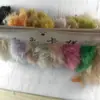 Tela para Ropa de Plántula Toka de Visón Dorado, Pelo de Visón Blanco, Terciopelo de Visón Peludo, Terciopelo de Visón Imitación, Cuello y Gorro de Piel Artificial