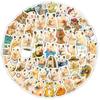 100 Pegatinas de Hámster Kawaii Animal Pequeño Dibujos Animados Creativas para Cuaderno de Bocetos Taza de Agua Decoración de Escritorio Pegatinas Impermeables