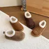 Zapatos de Patata Pequeños para Niñas, Zapatos Grandes de Algodón para Niños, Zapatos Peludos Nuevos de Invierno, Engrosados con Forro Polar, Zapatos Birkenstock para Niños, Zapatos Antideslizantes de Moda