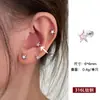 Nuevos pendientes de estrella de estilo dulce y fresco para mujer, diseño de nicho con un toque de alta gama, ear cuffs de circón, pendientes de moda exquisitos y versátiles