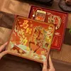 Marcadores Metálicos Culturales y Creativos, Caja de Regalo de Lujo Estilo Chino con Estampado Dorado para Regreso a Clases, Exquisitos Marcadores, Set de Regalo para Maestros y Compañeros