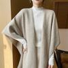 Nuevo Chal Escudo Grande de Lana Espiga Vintage Otoño e Invierno Bufanda Poncho de Cachemir Tejido Elegante para Mujer