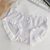 Calcinha Feminina Antibacteriana 7A com Forro 100% Algodão, Leve, Amiga da Pele, Respirável, Jacquard, Cintura Média, que Abraça o Corpo, para Meninas